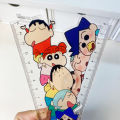 Feliotropei Cartoon ruler Crayon Shin-chan ruler super popular Little Red Book girl student measurement and painting high-looking ruler. 