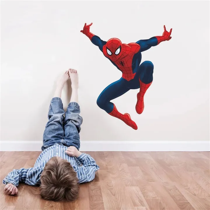 wall%20stickers%20Spiderman%20Avengers%20Wall%20Sticker%20Children%20Bedroom%20Wallpaper%20Boys%20Kids%20Room%20Poster%203d%20Self-adhesive%20Vinyl%20Decals%20Home%20Decor%20Mural%20-%20Image%207
