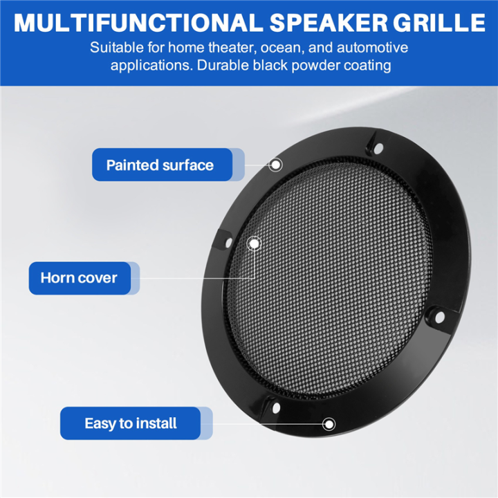 Sojhoop%202Pcs%204%20Inch%20Speaker%20Speaker%20Grille%20Speaker%20Replaceable%20Round%20Speaker%20Protection%20Grille%20-%20Image%206