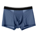 Men's Ice Silk Breathable Soft Boxer Shorts And Underpants Underwear Mesh Transparent Boxers Bulge Pouch Briefs Panties. 