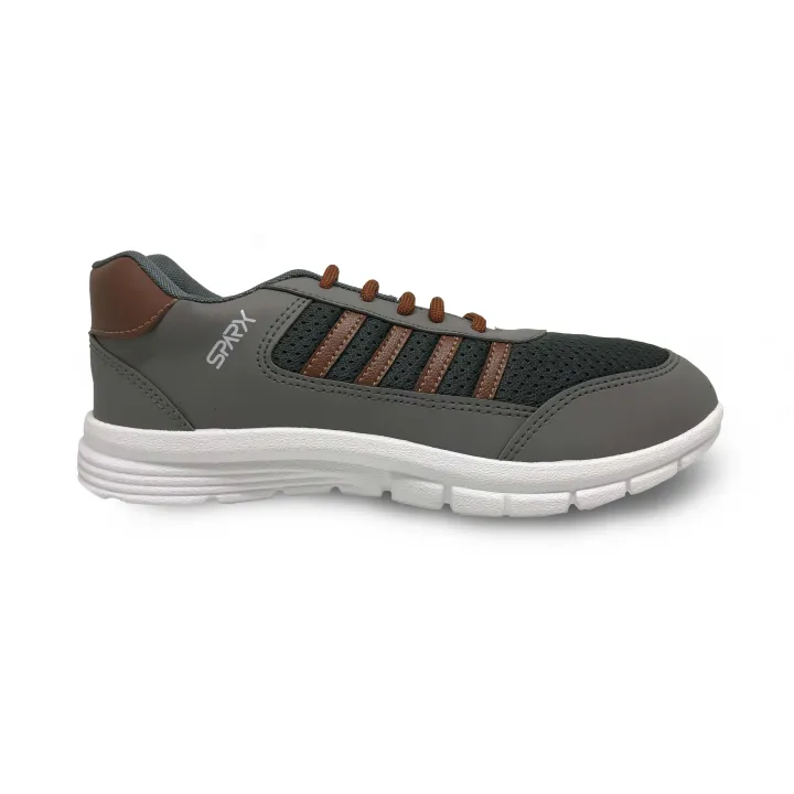 Bata Men’s Textile three stripe Grey Sports Shoes – Blake