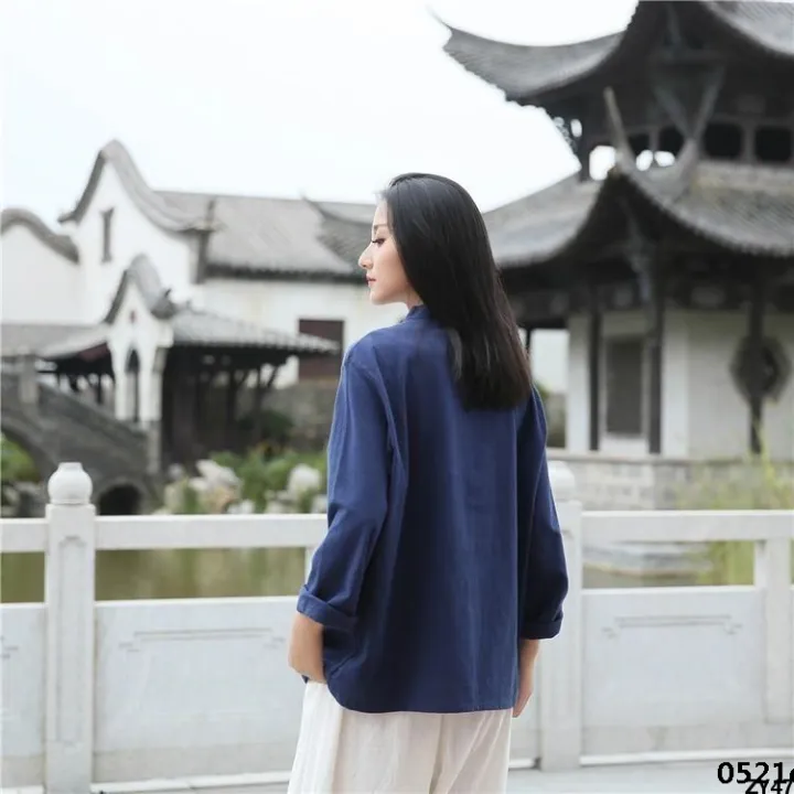 Clothing%20Tea%20Clothing%20Gong%20Opera%20Traditional%20Chinese%20Performance%20Costume%20R%20Sketch%20Cotton%20and%20Linen%20Layman%20Tang%20Suit%20Tai%20Chi%20Men%20and%20Women%20Zen%20Leisurely%20Spring%20and%20Autumn%20Practice%20-%20Image%203