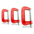 G Clamp 3PCS SET 4" 5" 6" woodworking clamp medium duty holding DIY adjustable carpentry clamp. 