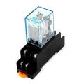 8 Pin 12V DC Electromagnetic Relay with Base Socket. 
