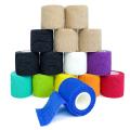 4roll 2.5/5/7.5/10cm *4.8m Non Woven Elastic Self Adhesive Bandage Cohesive Bandage for Sports Fixing Finger Wrist Leg. 