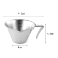 Espresso Measuring Cup Espresso Pouring Cup Stainless Steel Espresso Pouring Cup with Handle 2 Pack Double Espresso Cups Silver. 