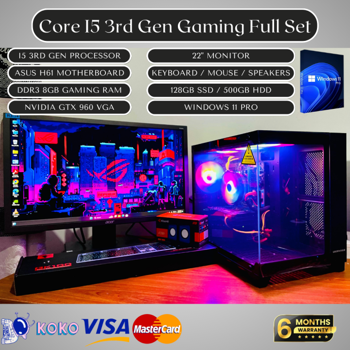 INTEL CORE I5 3RD GEN GAMING FULL SET | GTX960 VGA | 8GB Ram