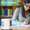 Fifth Generation Desk Evaporative Air Cooler Portable Cooling Fan With Handle Air Conditioning Fan Evaporative Air Cooler. 