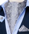 Men Vintage Blue Red Green Paisley Plaid Wedding Formal Cravat Ascot Scrunch Self British Style Gentleman Silk Necktie DiBanGu. 