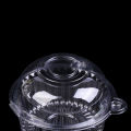 50 cup Plastic Transparent Cake Box Blister Box PVC Round West Point Box Heqing. 
