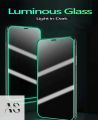 Screen Protector Tempered Glass Film Multi Color Silicone Glow in Dark Fluorescent Luminous Silicone Edge Protective Full Cover Night Light Glowing 3D Anti Falling. 