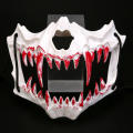 Pattern Horror Novelty Skeleton Feature Wolf Theme Skull Dragon Design Half-face Halloween Props for Costume Parties. 