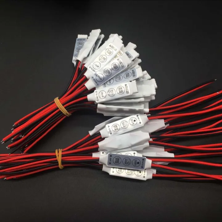 Led Strip Controller 3 Key 12v Mini 3 Keys Single Rgb Color Led Controller Brightness Dimmer For ...