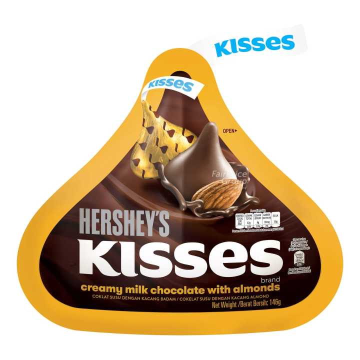 Hershey's Kisses Milk Chocolate with Almonds 150g