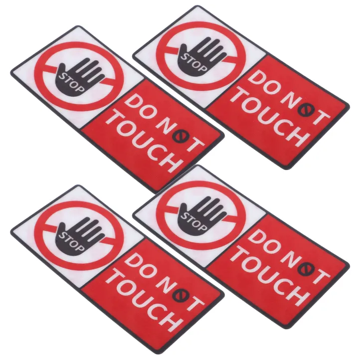 Do Not Approach Sticker Do Not Touch Sticker 4 Sheet Adhesive Labels Safety Signs Waterproof ...