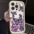 NEW Shockproof Back Case us Pro XR Xs2 11 X4 13 16 15 1 Art Purple Butterfly Phone Case for iPhone 16E 1 SE 2 8 7 Pl Max Silicone. 