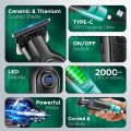 VGR V-996 Professional Hair Trimmer for Men – Cordless Beard & Hair Clipper, Precision Ceramic & Titanium Blade, Turbo 7000 RPM Motor, LED Display, USB Charging, 4 Guide Combs, Green & Black High Quality. 