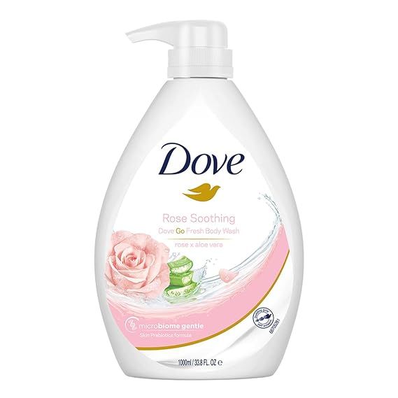 Dove Soothing Rose & Aloe Vera Body Wash for Replenished Skin, Refreshing Scent 1L REV
