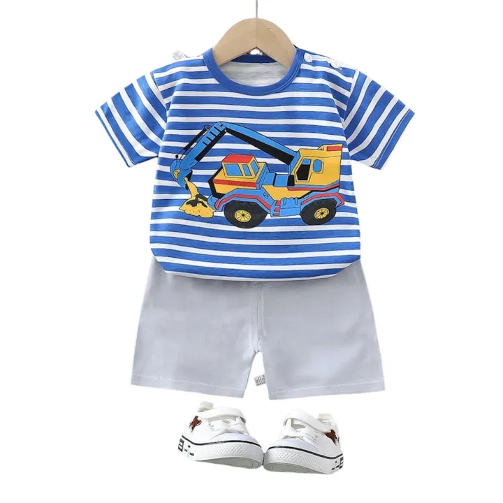 Baby%20T-Shirt+Shorts%20Two-piece%20Set%20Boy%20Girl%20Cotton%20Short%20Sleeve%20Kids%20Clothing%20Outfit%203-24M%20-%20Image%209