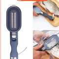 2 In 1 Plastic Fishing Scale Brush Built-in Fish Cutter Fish Skin Brush Scraping Fast Remove Fish Knife Cleaning Scaler Scraper. 