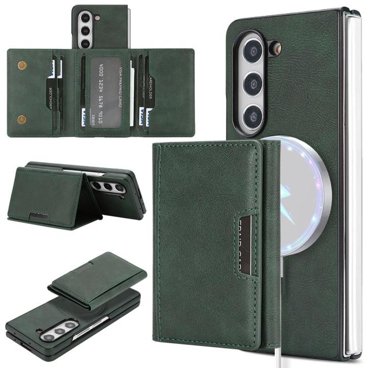 New arrival- Kalebol Strong Magnetic MagSafe Tri-Fold Wallet Side Sticker Leather Phone Case For Samsung Galaxy Z Flip6/Samsung Galaxy S24 Ultra 5G/Samsung Galaxy Z Fold6/Samsung Galaxy S25 Ultra 5G/Samsung Galaxy Z Fold