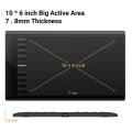 UGEE M708 V3 Graphics Drawing Tablet 10X6 Inch Digital Pen Tablets with 8 Shortcuts 8192 Levels Compatible Android Windows. 