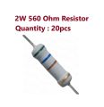 20 pcs of 2W 560 Ohm Carbon Film Resistor. 