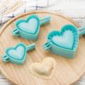 【HOT】 3 Model Kitchen Dumpling Mold Heart Butterfly Flower Shape DIY Dumplings Making Dough Press Pie Dumpling Mold Maker. 