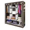 3 Door Storage Wardrobe Foldable And Movable Cloth/Fabric Wardrobe With Zip Up Collapsible Cupboard Model 88130. 