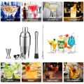 6 Pieces/Set Cocktail Shaker, 25 Oz Martini Shaker, Stainless Steel Drink Shaker, Bar Set, Bartender Kit Home Bar Tools. 