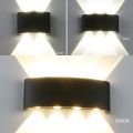 Wall Lights 2W 4W 6W 8W 2 Way Oval Shape Up-Down LED Moisture Proof Outdoor/Indoor Waterproof Light Fixture Waterproof Lamp Warm White, Garden Wall Light Black Body. 