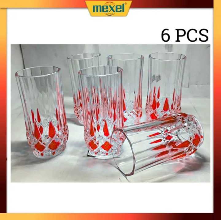 Crystal Colour Glass - 6pcs