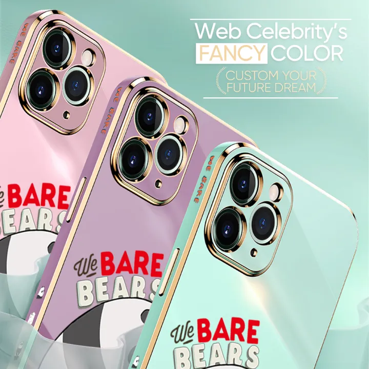 Luxury%206D%20Plating%20Case%20for%20Honor%2050%20Phone%20Cases%20Cute%20Cartoon%20Panda%20Side%20Print%20Soft%20Silicone%20Square%20Back%20Cover%20-%20Image%205