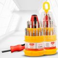 31-In-1 Mini Household Hand Tool Set Screwdriver Kit with the Plastic Storage Box perfect for Home Use and Car Repairing. 