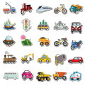40PCS Cute Children's Cartoon Car Truck Stickers Kawaii DIY Skateboard Motor Graffiti Vehicle Sticker Decals Kids Learning Toys. 