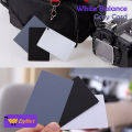 EzyMart - White Balance Card Camera Accessory 3in1 Pocket-Size Digital White Black Grey Balance Cards 18% Gray Card with Neck Strap for Digital Photography. 