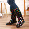 Fashion Non-Slip Waterproof Rain Boots Women's Mid-Calf Tendon Bottom Rain Shoes Women's High-Calf Waterproof Overshoe Wear-Resistant Rain Shoes Women's Short Tube. 