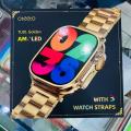 Oteeto TU81 Gold Edition Ultra Amoled Display Smartwatch 3 Straps. 
