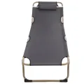 Adjustable 4 Position Portable Folding Camping Cot High Strength Adjustable Sitting Backrest Portable Folding Camping Cot with Pillow for Camping for Beach. 