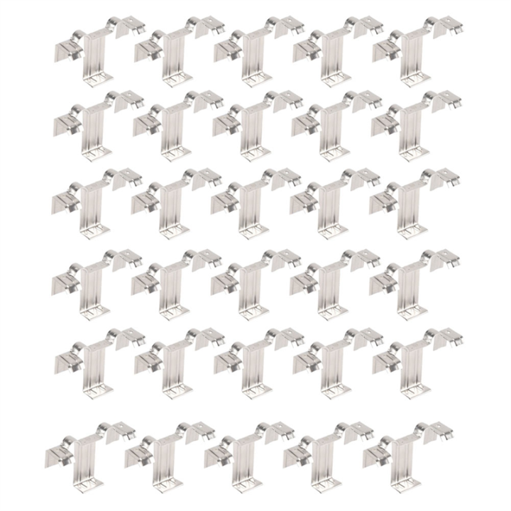 RANRAO 30Pcs 30-40Mm Zonnepaneel Water Drainage Clips PV Modules Cleaning Clips Voor Water Afvoer Fotovoltaïsche Panel Water Drain Clips Zwart