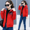 Yfashion Women Lady Winter Casual  Fleece Hooded Sweater Student Loose Cardigan Coat. 