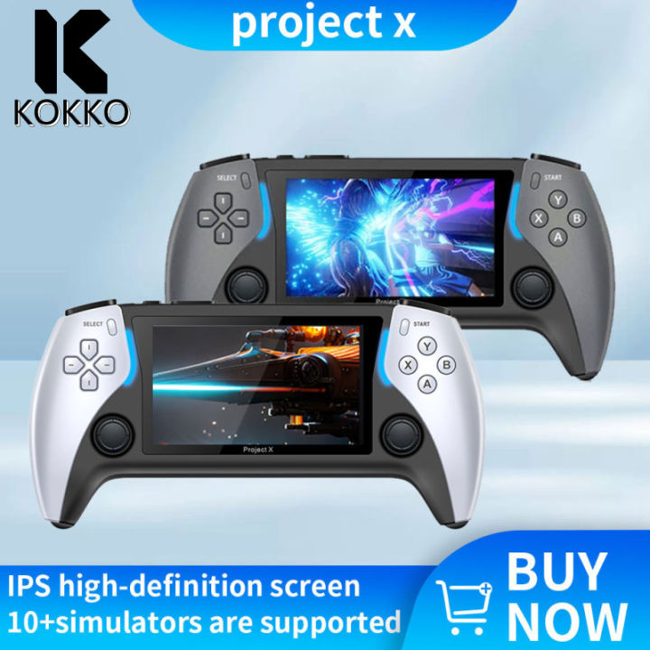 KOKKO PROJECT X Handheld Game Console 4.3-inch IPS Screen Compatible ...