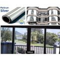 60×200Cm Anti UV Waterproof Window Stickers / Privacy Tint One Way Mirror Film Decoration / Glass Insulation Sunscreen Sticker For Home Office Bathroom Bedroom 1Pcs. 