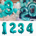 40inch Big Foil Birthday Balloons Tiffany Blue Helium Number Balloon 0-9 Happy Wedding Party Decor Kids Baby Shower Large Globos. 