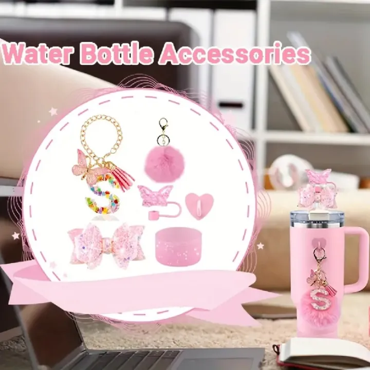 6pcs%20Tumbler%20Cup%20Accessories%20Set%20-%20Butterfly%20Straw%20Topper%20Cover%20Cap,%20Bling%20Bow%20for%20Straw,%20Sparkly%20Silicone%20Boot,%20Letter%20Charm%20and%20Pompom%20for%20Water%20Bottle%20Cups%20Tumbler%2040oz%2030oz%2020oz%20-%20Image%202