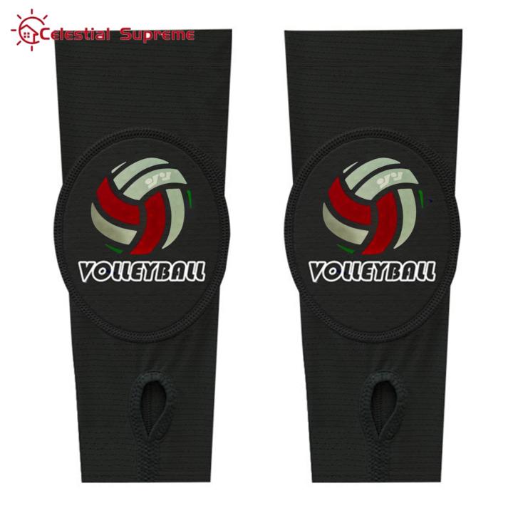 Sports Arm Guards for Volleyball Volleyball Arm Sleeves with Protection Pad Thumb Hole for Women Men 1 Pair Sports Arm Guards Stretch Material Buyers' Choice Stretch Fabric Arm Guards for Volleyball