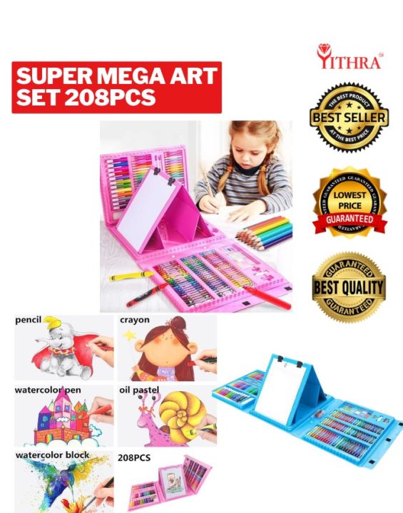 208%20Pieces%20Colored%20Pencils%20Kit%20Brush%20Set%20Drawing%20Tools%20Painting%20Crayon%20Markers%20for%20Kids%20Kindergarten%20Supplies%20Set%20Children%20Painting%20Set%20Non-allergic%20Even%20Tetxure%20Eco-friendly%20Kids%20Mega%20Coloring%20Set%20for%20Kids%20-%20Image%203