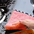 Non-stick Oil Wiping Towel Non-linting Hangable coral fleece double-sided rag　ZHIXING. 