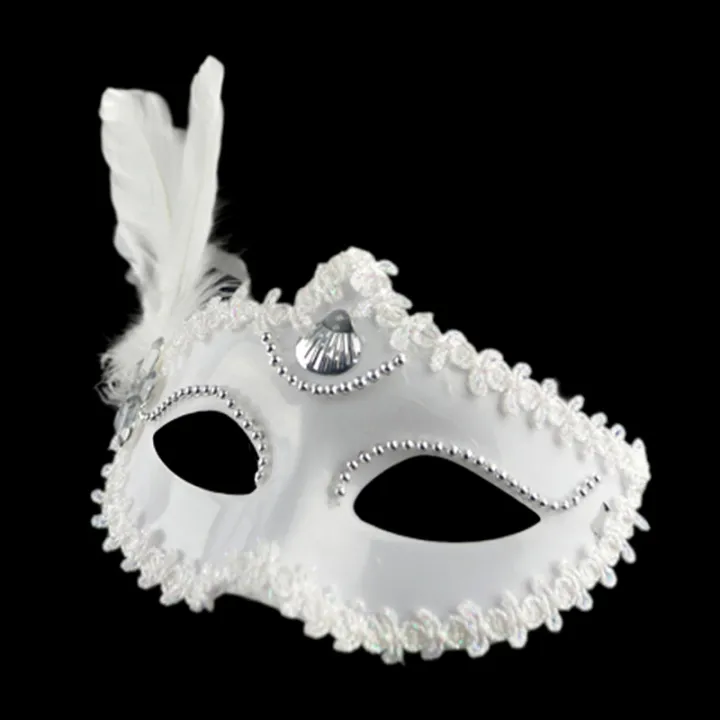 Feather%20Pearl%20Mask%20Halloween%20Party%20Masquerade%20White%20Black%20Eye%20Masks%20Women%20Night%20Club%20Shows%20Dance%20Role%20Playing%20Prop%20Decorations%20-%20Image%203