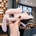 GTWIN Plush Warm Case For iPhone 12 11 Pro Max XS Max XR X Cute Long Rabbit Ears Furry Fluffy Fur Cover For iPhone 6 6S 7 8 Plus. 